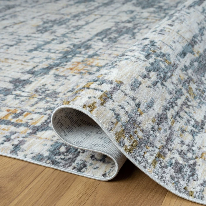 LR Home Allure Blue/Taupe 82466 7 ft. 9 in. X 9 ft. 9 in. Rect. Rug