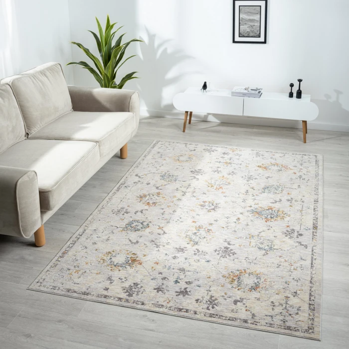 LR Home Allure Gray ALLUR 7ft.9in. x 9ft.10in. Rectangle Rug