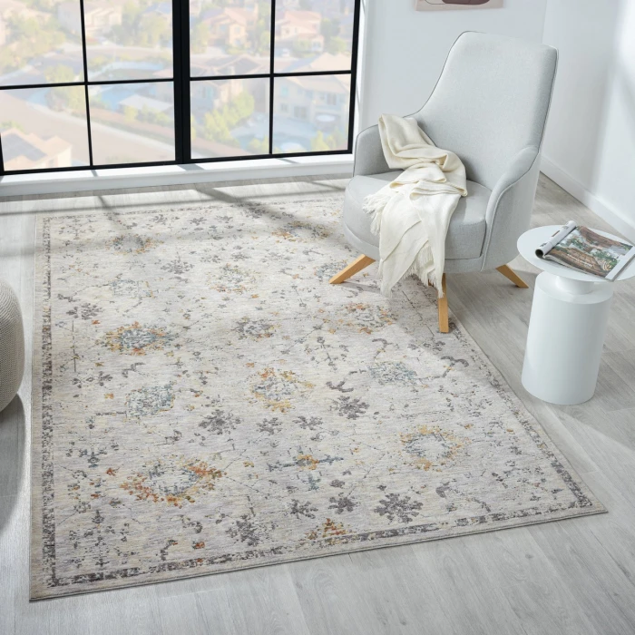 LR Home Allure Gray ALLUR 7ft.9in. x 9ft.10in. Rectangle Rug