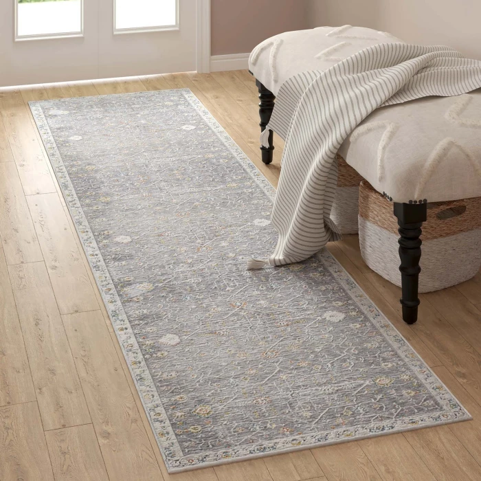 LR Home Allure Gray ALLUR 2ft. x 8ft. Runner Rug