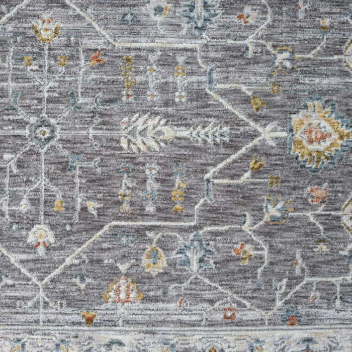 LR Home Allure Gray ALLUR 2ft. x 8ft. Runner Rug