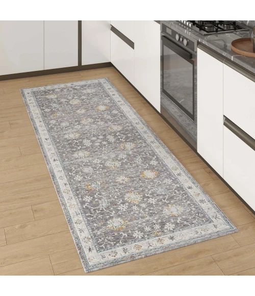 LR Home Allure Gray/Blue 82473 2 ft. 6 in. X 8 ft. Rect. Rug