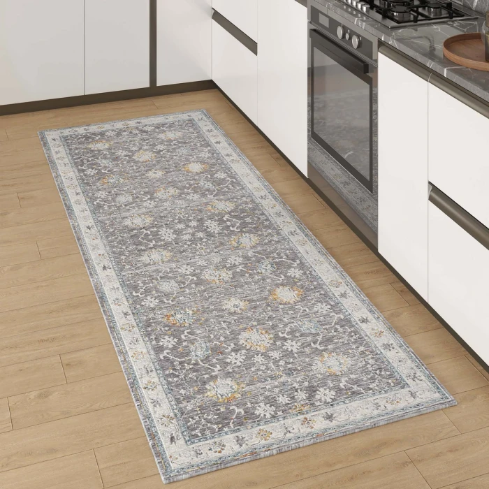 LR Home Allure Gray/Blue 82473 2 ft. 6 in. X 8 ft. Rect. Rug