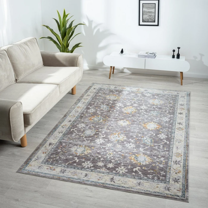 LR Home Allure Gray/Blue 82473 7 ft. 9 in. X 9 ft. 9 in. Rect. Rug