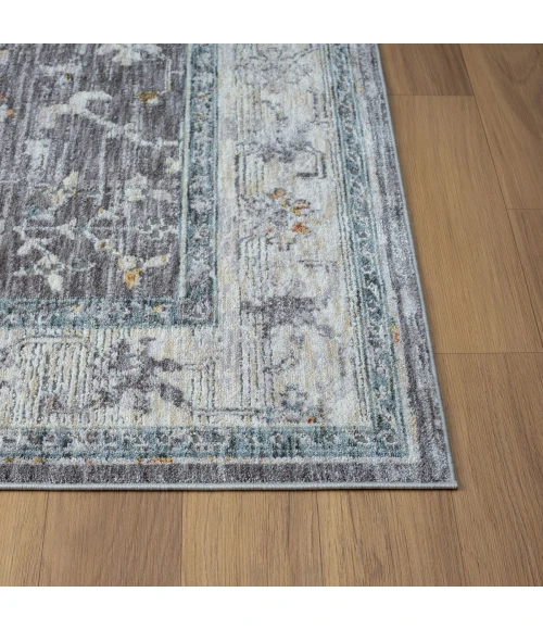 LR Home Allure Gray/Blue 82473 7 ft. 9 in. X 9 ft. 9 in. Rect. Rug