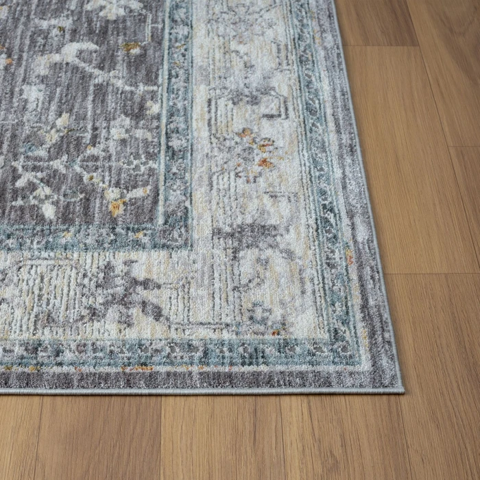 LR Home Allure Gray/Blue 82473 7 ft. 9 in. X 9 ft. 9 in. Rect. Rug