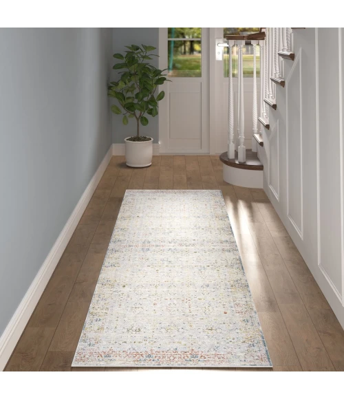 LR Home Allure Light Gray/Blue 82474 2 ft. 6 in. X 8 ft. Rect. Rug