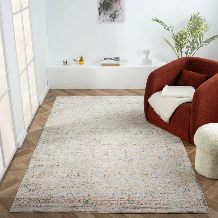 LR Home Allure Light Gray/Blue 82474 2 ft. X 3 ft. Rect. Rug