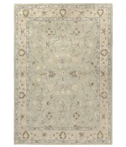 Rugs Town 83108 Green / Beige 9ft. x 12ft. Rect. Rug