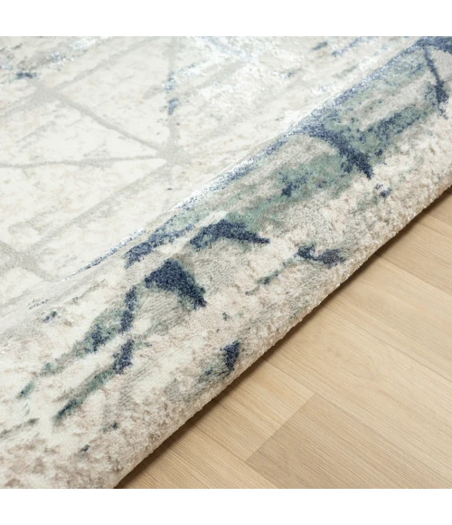 LR Home ANTALYA 82052 Blue/ Beige 5'0" X 7'0 Rect. Rug