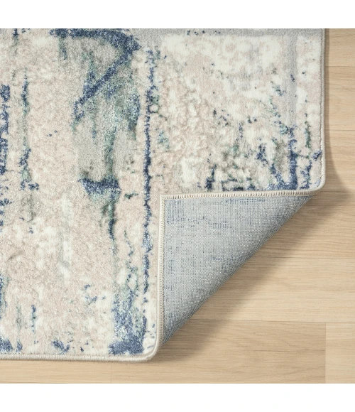 LR Home ANTALYA 82052 Blue/ Beige 7'-5" X 9'-5 Rect. Rug