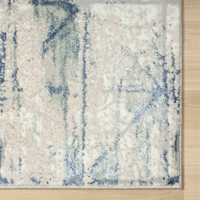 Rugs Town 82052 Blue/ Beige 7'-5" X 9'-5 Rect. Rug