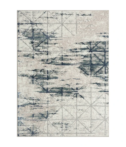 LR Home ANTALYA 82052 Blue/ Beige 7'-5" X 9'-5 Rect. Rug