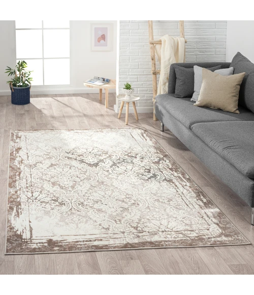 LR Home ANTALYA 82054 Cream/ Beige 5'0" X 7'0 Rect. Rug