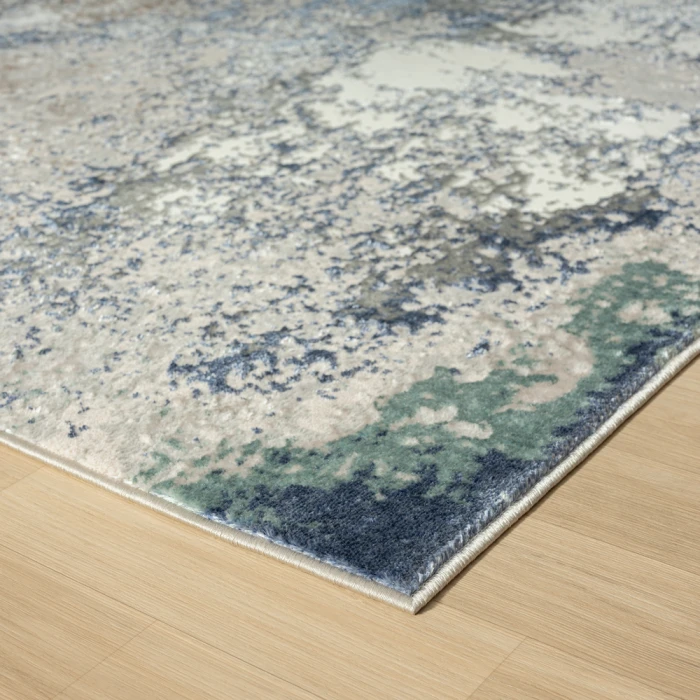 Rugs Town 82057 Gray/ Teal 7'-5" X 9'-5 Rect. Rug