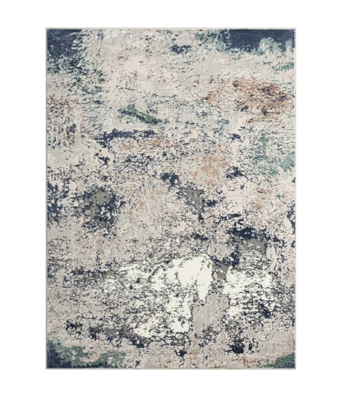 LR Home ANTALYA 82057 Gray/ Teal 7'-5" X 9'-5 Rect. Rug