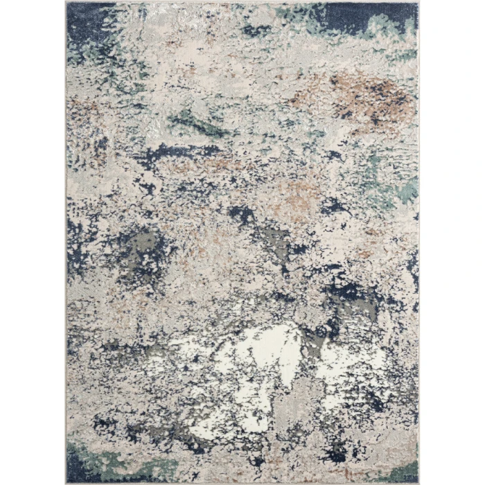Rugs Town 82057 Gray/ Teal 7'-5" X 9'-5 Rect. Rug