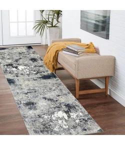 LR Home Antalya Gray ANTAL 2ft.6in. x 8ft. Runner Rug