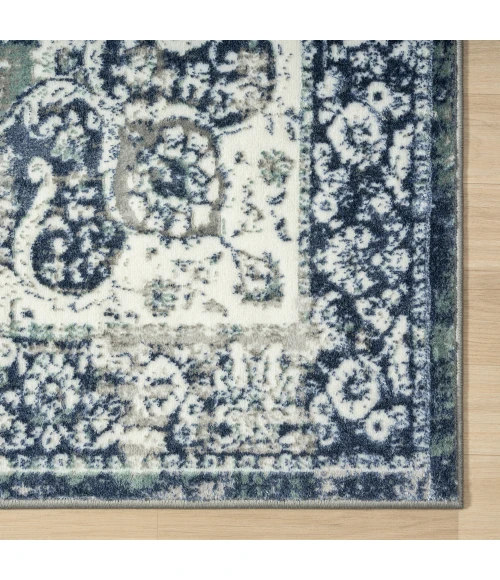 LR Home ANTALYA 82058 Beige/ Teal/ No Color 5'0" X 7'0 Rect. Rug