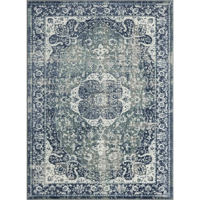 LR Home Antalya Blue ANTAL 2ft.2in. x 3ft. Rectangle Rug