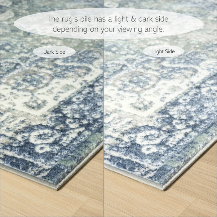 LR Home Antalya Blue ANTAL 2ft.2in. x 3ft. Rectangle Rug