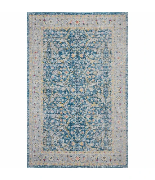 LR Home ANTIQUITY 81455 Blue/ Cream 5'-3" X 7'-10 Rect. Rug