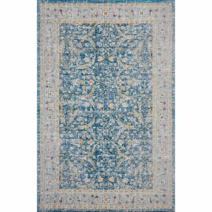 Rugs Town 81455 Blue/ Cream 7'9" X 9'9 Rect. Rug