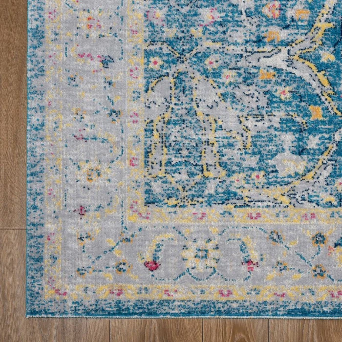 Rugs Town 81455 Blue/ Cream 7'9" X 9'9 Rect. Rug