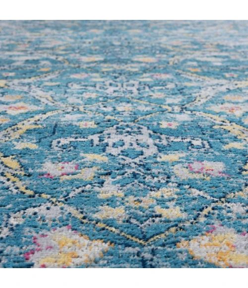 LR Home ANTIQUITY 81455 Blue/ Cream 5'-3" X 7'-10 Rect. Rug