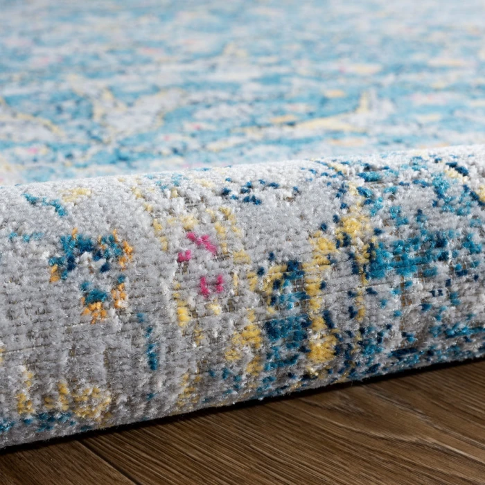 Rugs Town 81455 Blue/ Cream 7'9" X 9'9 Rect. Rug