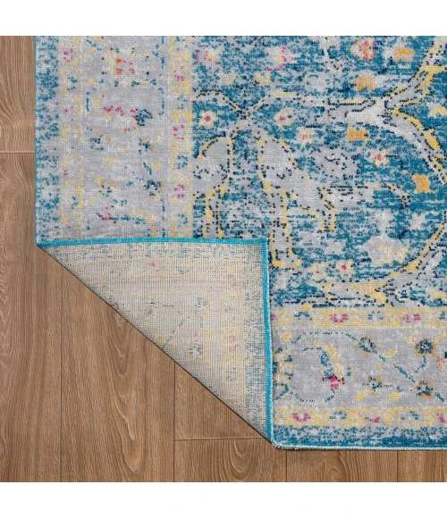 LR Home ANTIQUITY 81455 Blue/ Cream 5'-3" X 7'-10 Rect. Rug