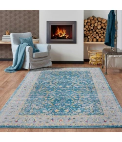 LR Home Antiquity 81455 Blue/ Cream 7'9