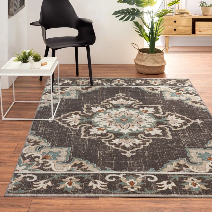 Rugs Town 81462 Brown/ Beige 7'9" X 9'9 Rect. Rug