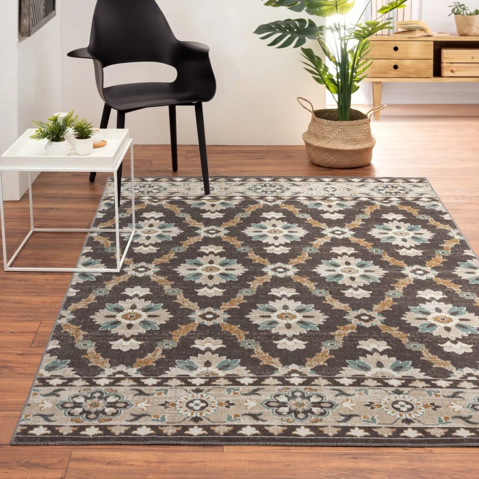 Rugs Town Brown ANTIQ 5ft.3in. x 7ft.10in. Rectangle Rug