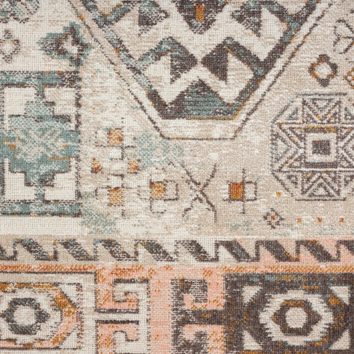 Rugs Town 81474 Cream/ Brown 5'-3" X 7'-10 Rect. Rug