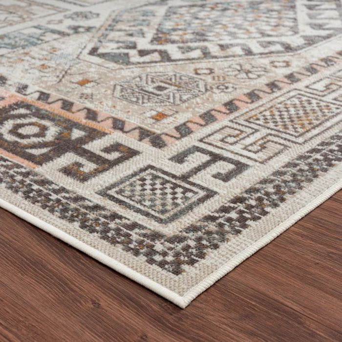 Rugs Town 81474 Cream/ Brown 5'-3" X 7'-10 Rect. Rug