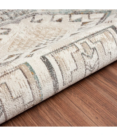 LR Home ANTIQUITY 81474 Cream/ Brown 5'-3" X 7'-10 Rect. Rug