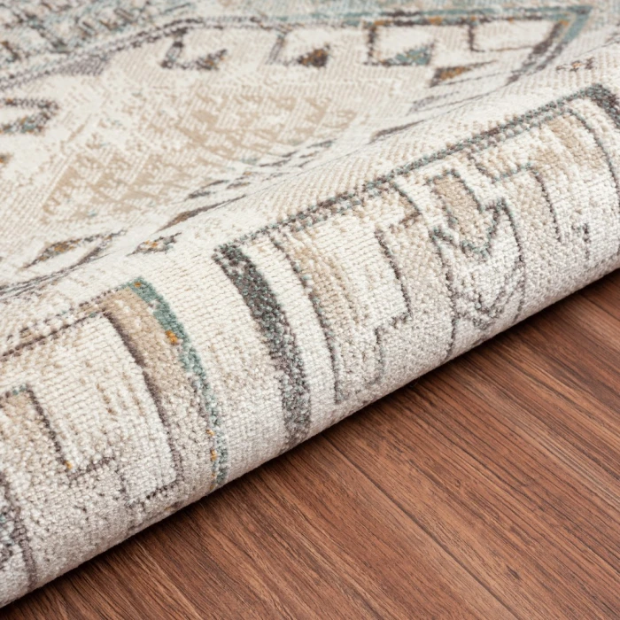 Rugs Town 81474 Cream/ Brown 5'-3" X 7'-10 Rect. Rug