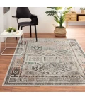 LR Home ANTIQUITY 81474 Cream/ Brown 5'-3" X 7'-10 Rect. Rug