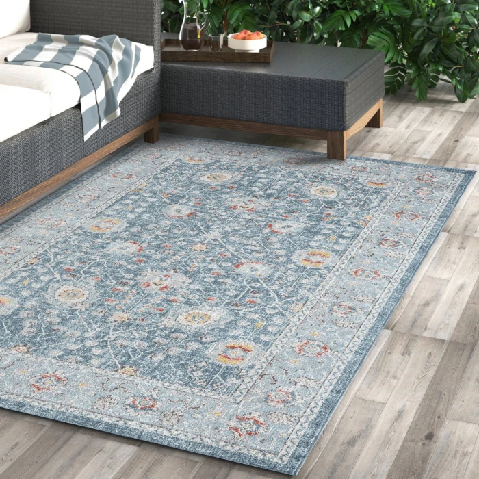 Rugs Town Blue ANTIQ 2ft. x 4ft. Rectangle Rug