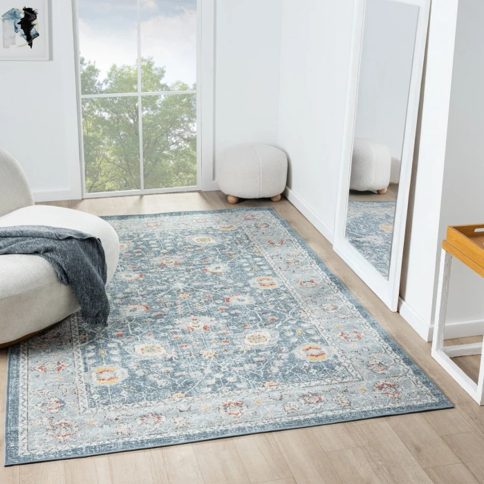 Rugs Town Blue ANTIQ 2ft. x 4ft. Rectangle Rug