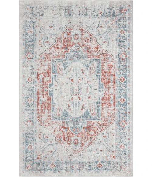 LR Home Antiquity Blue ANTIQ 7ft.9in. x 9ft.9in. Rectangle Rug