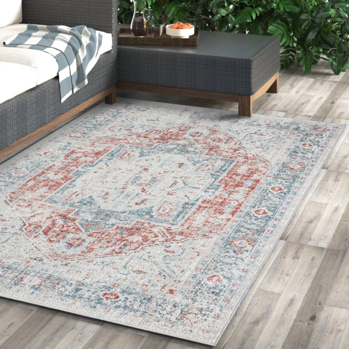 Rugs Town Blue ANTIQ 4ft. x 6ft. Rectangle Rug