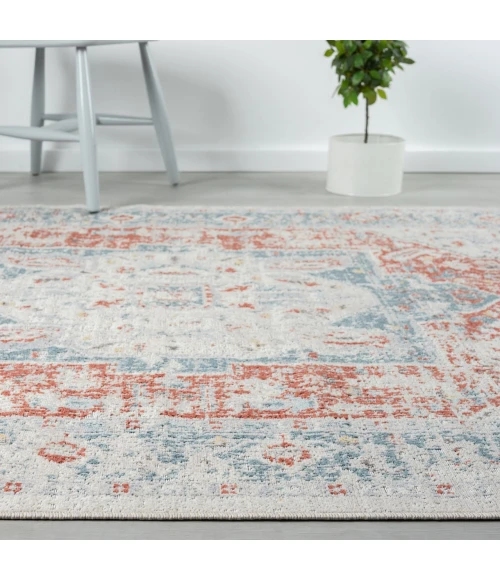 LR Home Antiquity Blue ANTIQ 7ft.9in. x 9ft.9in. Rectangle Rug