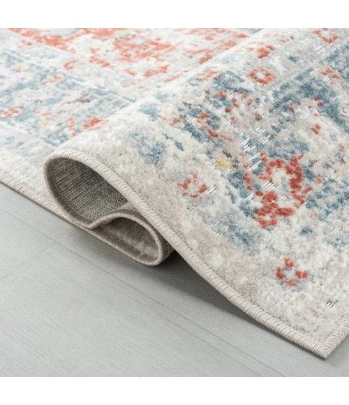 LR Home Antiquity Blue ANTIQ 7ft.9in. x 9ft.9in. Rectangle Rug