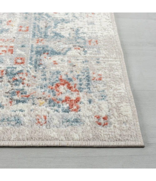 LR Home Antiquity Blue ANTIQ 7ft.9in. x 9ft.9in. Rectangle Rug