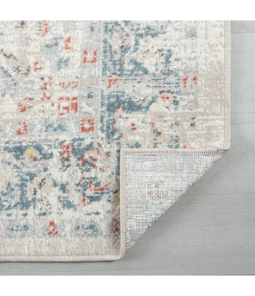 LR Home Antiquity Blue ANTIQ 7ft.9in. x 9ft.9in. Rectangle Rug