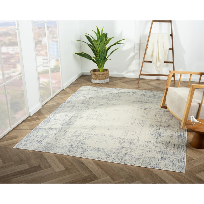 LR Home Aria 82424 Blue/ Gray 5'-3" X 7'0 Rect. Rug