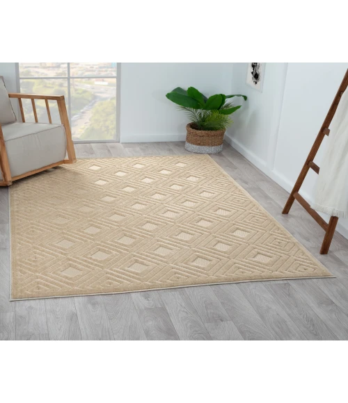 LR Home Atlas 82413 Beige 5'0" X 7'0 Rect. Rug
