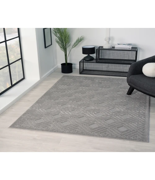 LR Home Atlas 82414 Gray 5'0" X 7'0 Rect. Rug